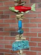 Red Salmon Wind Chime Large