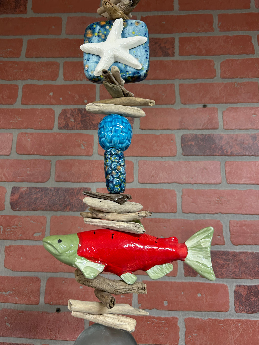 Red Salmon Wind Chime Large