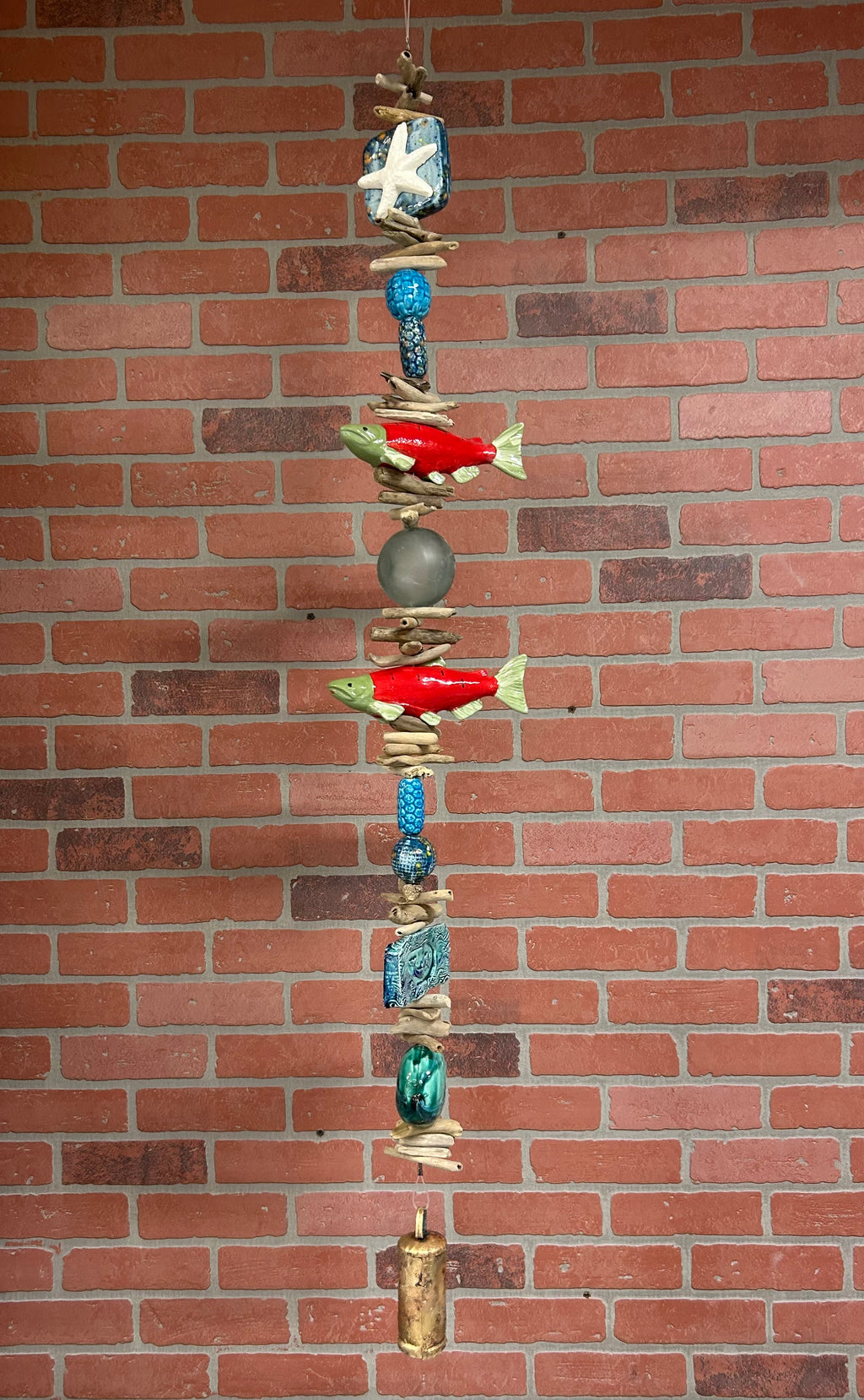 Red Salmon Wind Chime Large