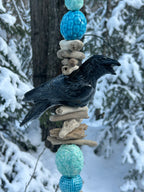 Raven wind chime small 30”
