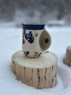 Cobalt flower snuggle mug