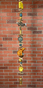 Brown Bear Silver Salmon Wind Chime large
