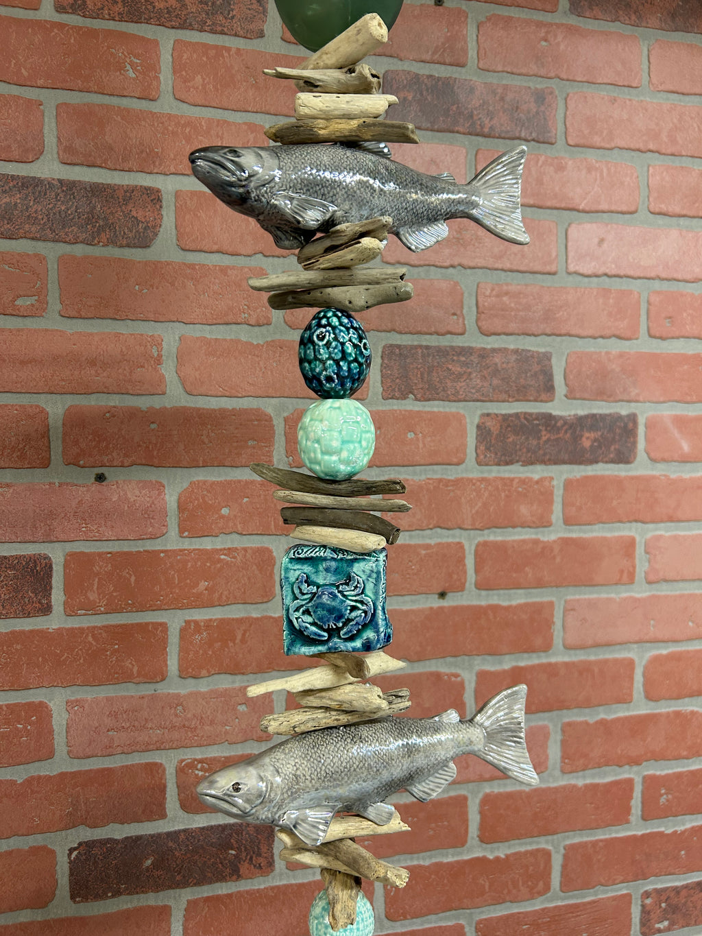Silver Salmon Wind Chime large