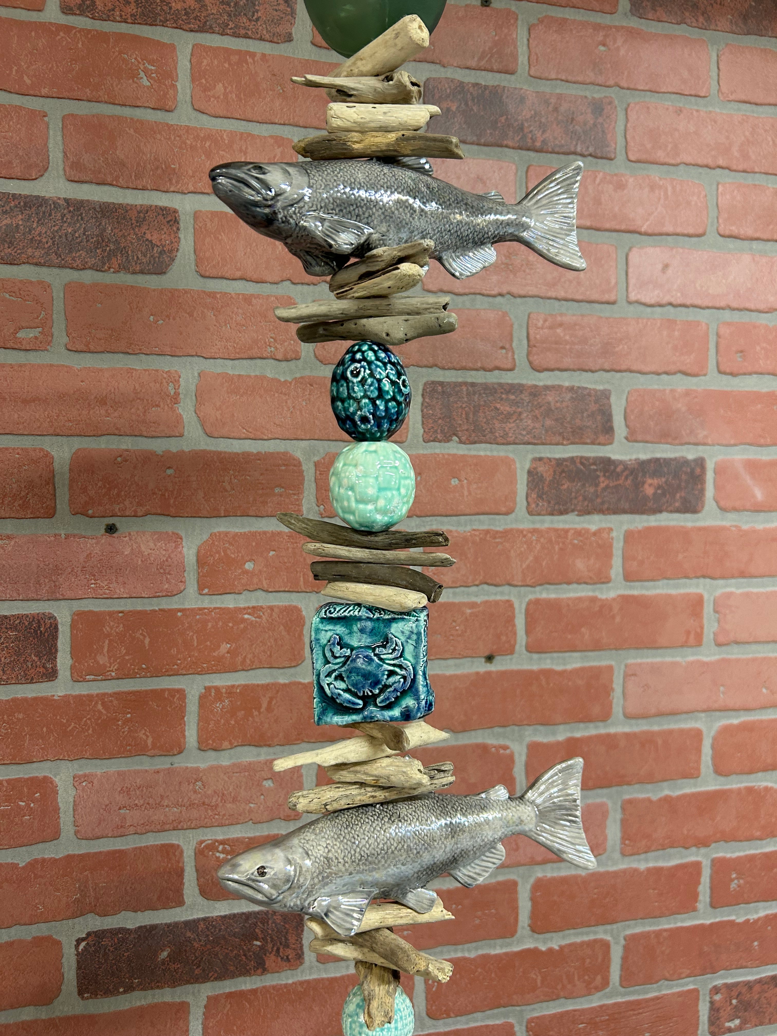Silver Salmon Wind Chime large