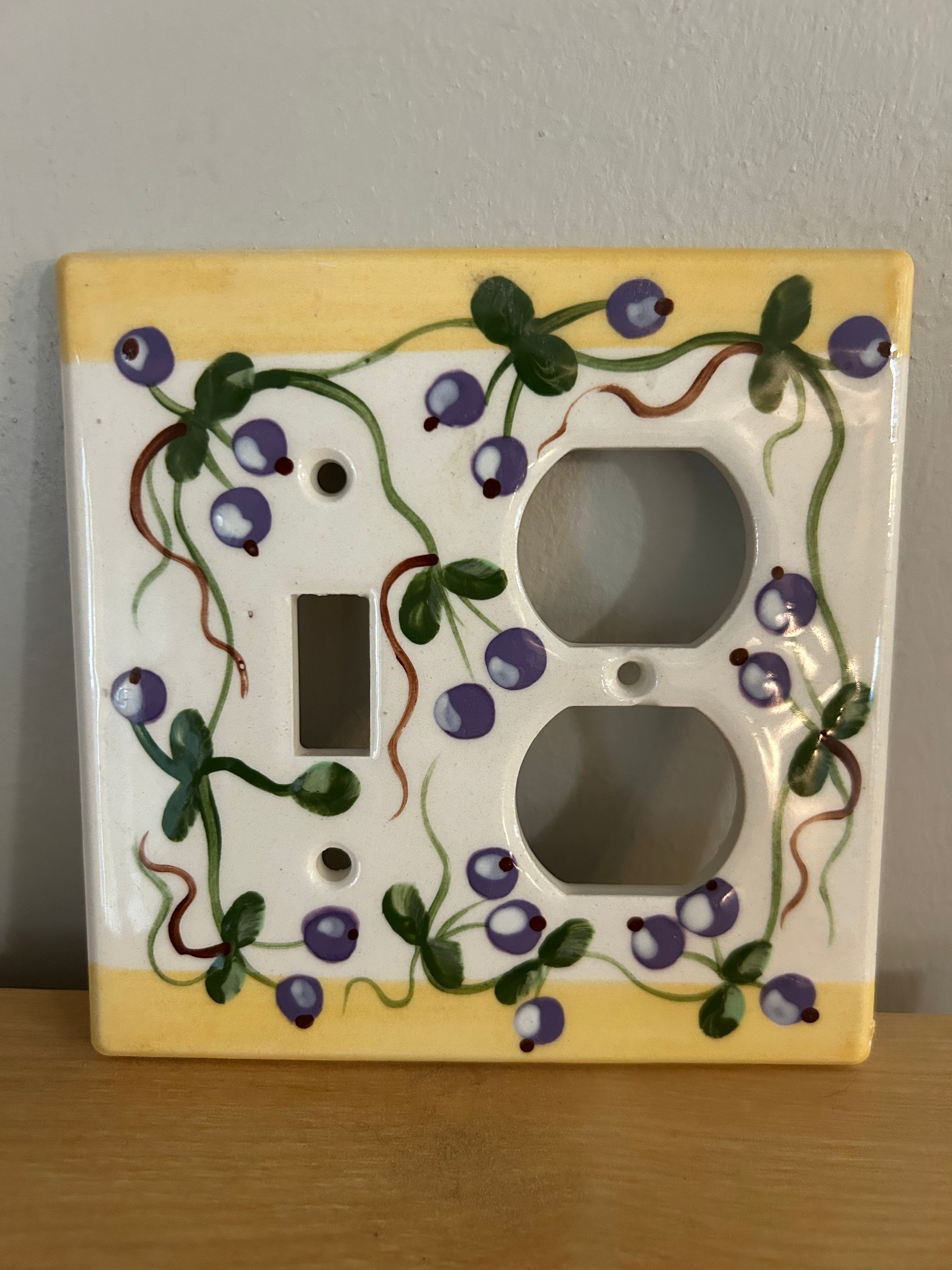 Blueberry switch plate/outlet cover
