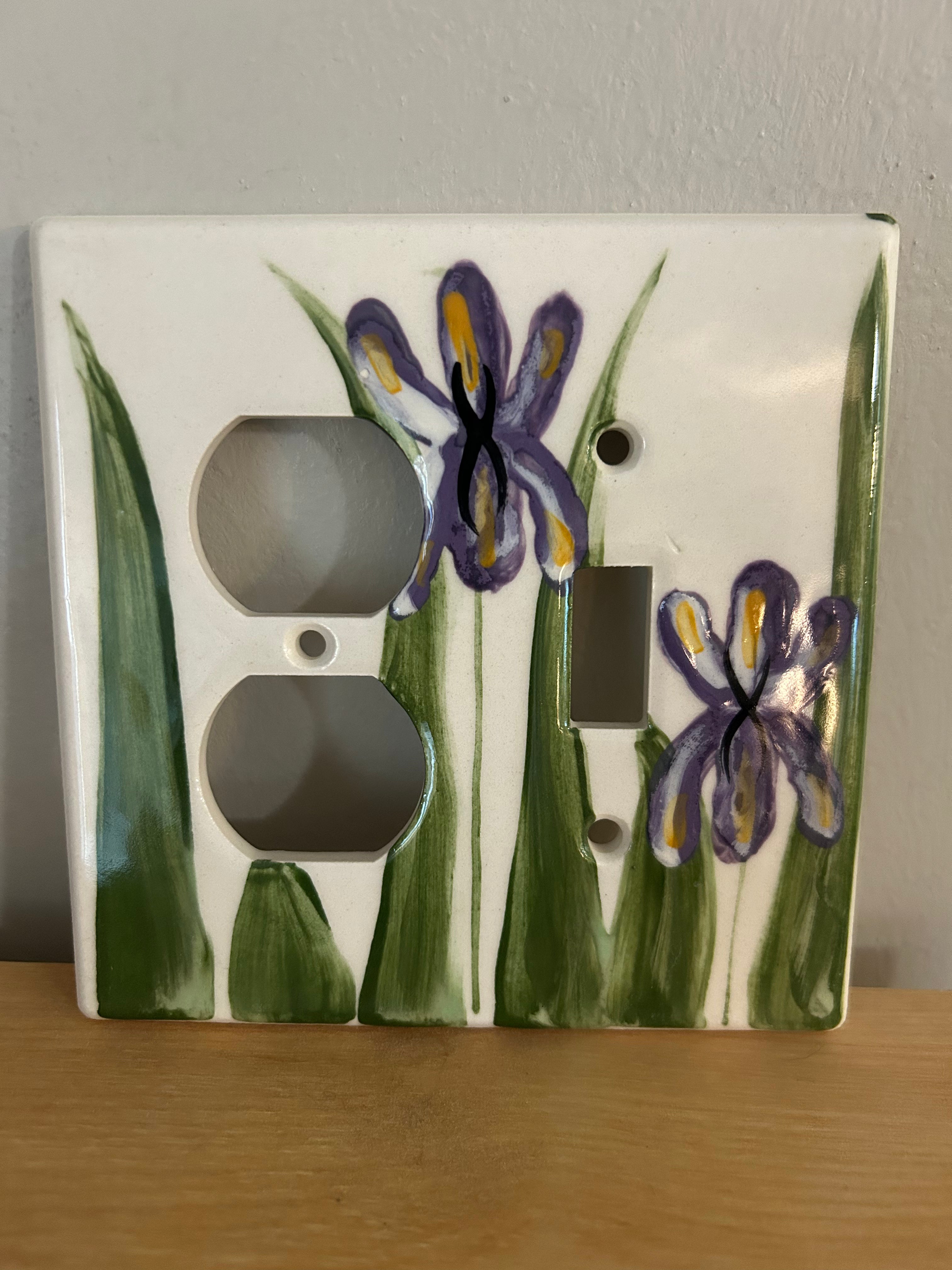 Iris switch plate/outlet cover