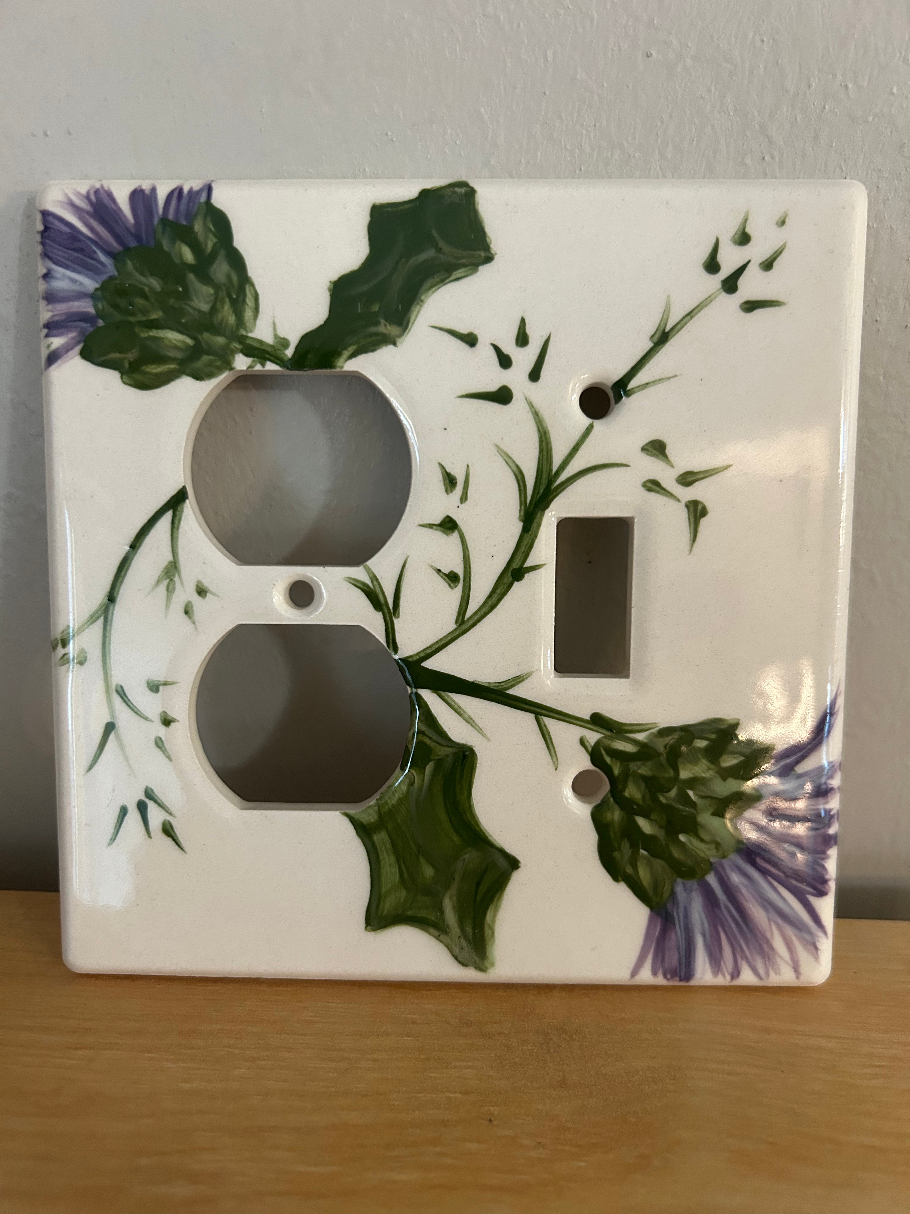 Thistle switch plate/outlet cover